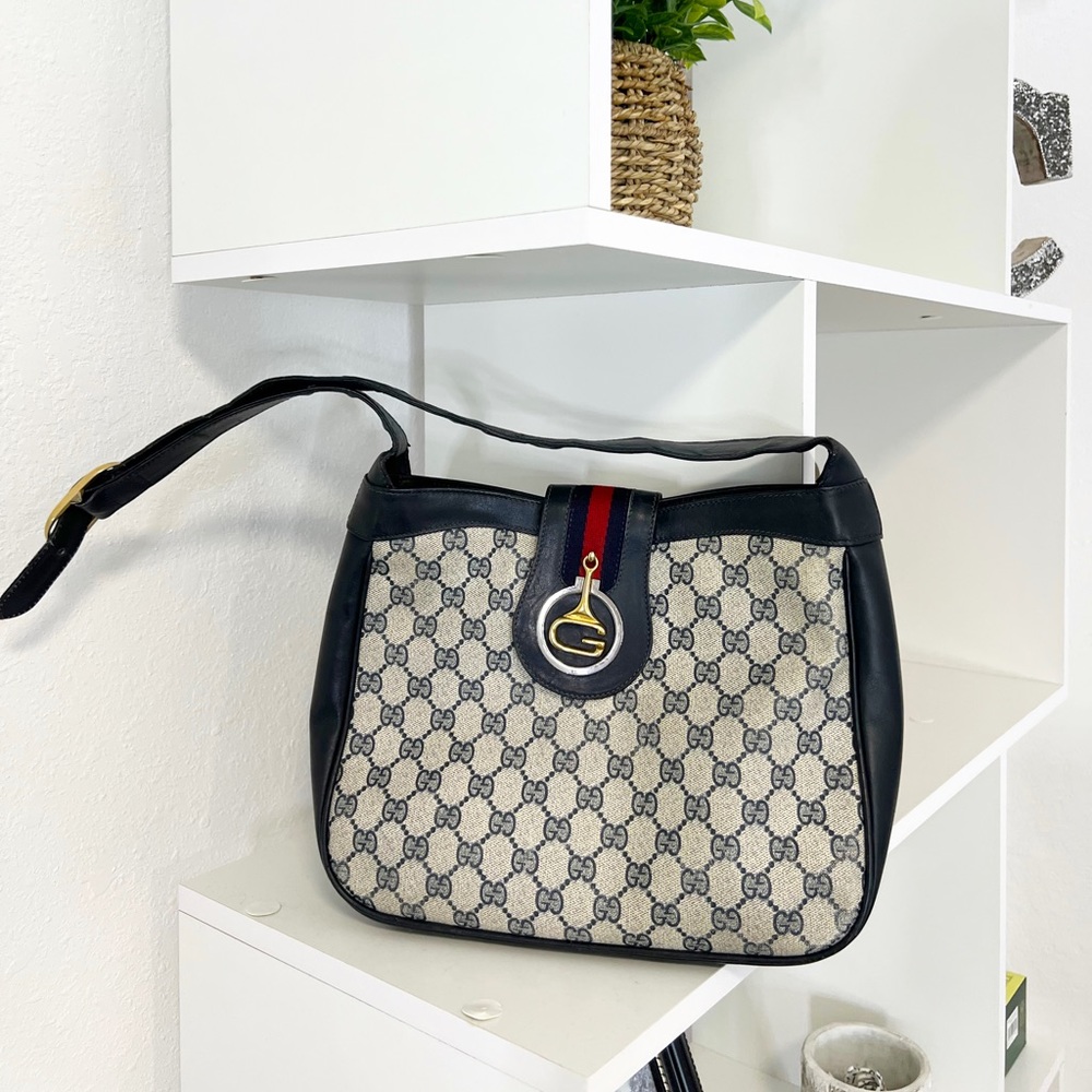 GUCCI Sherry Line GG Canvas Shoulder Bag